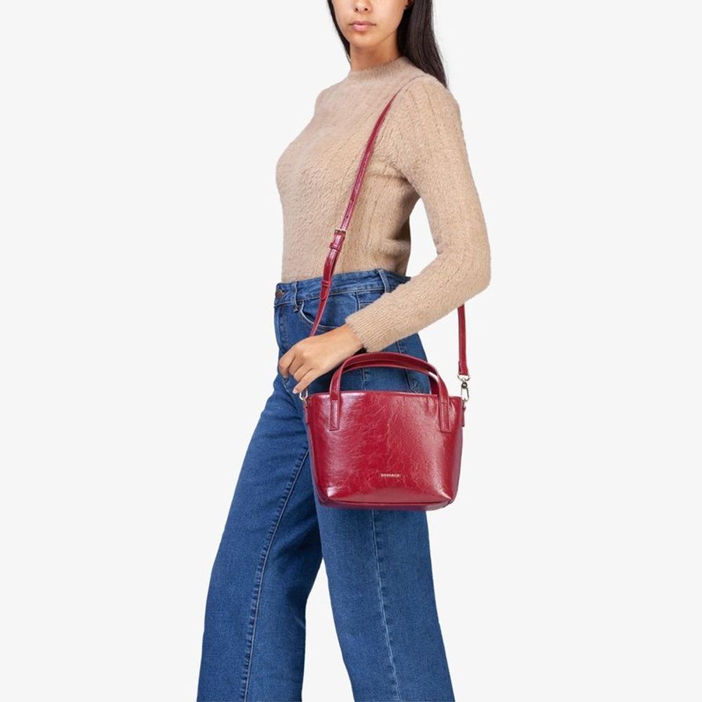 MIRIADE Red Polyurethane Handbag - Elegant Style Statement