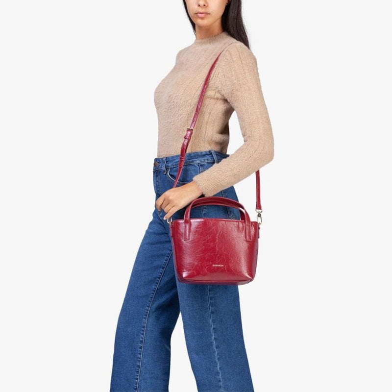 MIRIADE Red Polyurethane Handbag - Elegant and Stylish