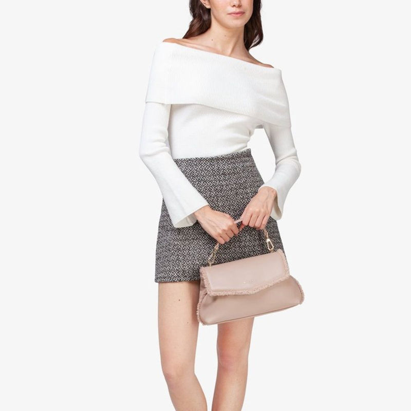 MIRIADE Beige Polyester Shoulder Bag - Chic and Trendy