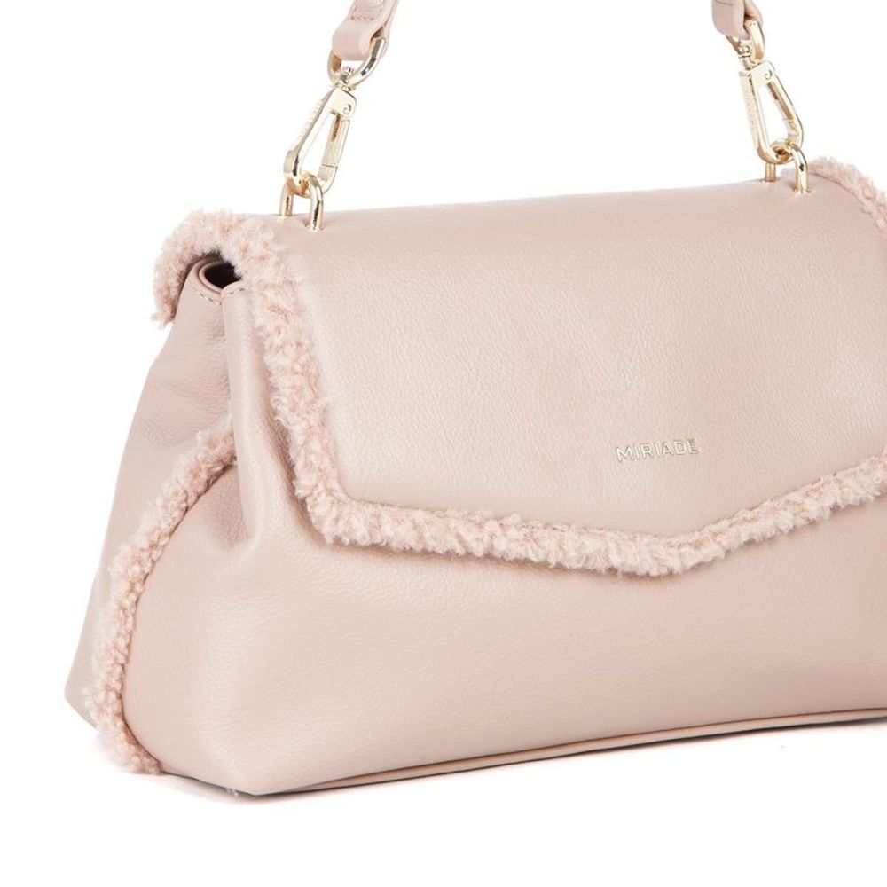 MIRIADE Beige Polyester Shoulder Bag - Trendy and Chic