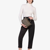 MIRIADE Army Polyethylene Handbag - Stylish Military Green