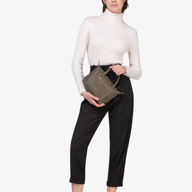 MIRIADE Army Polyethylene Handbag - Chic Military Green