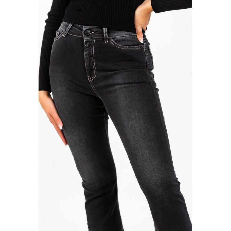 Gas Gray Cotton Cropped Jeans for Women