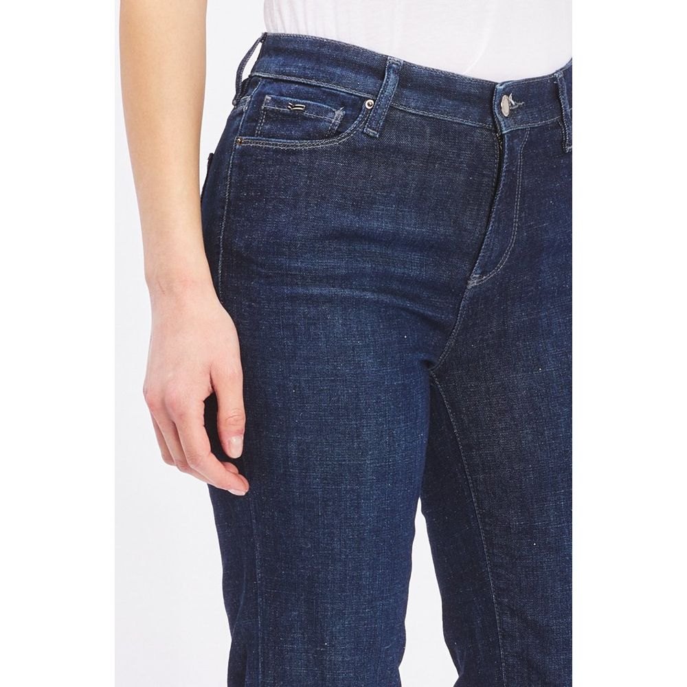 Gas Blue Cotton Flared Jeans for Women
