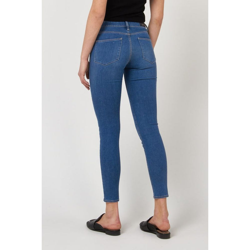 Gas Blue Cotton Skinny Jeans for Women