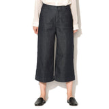 Gas Blue Polyester Cropped Jeans for Women