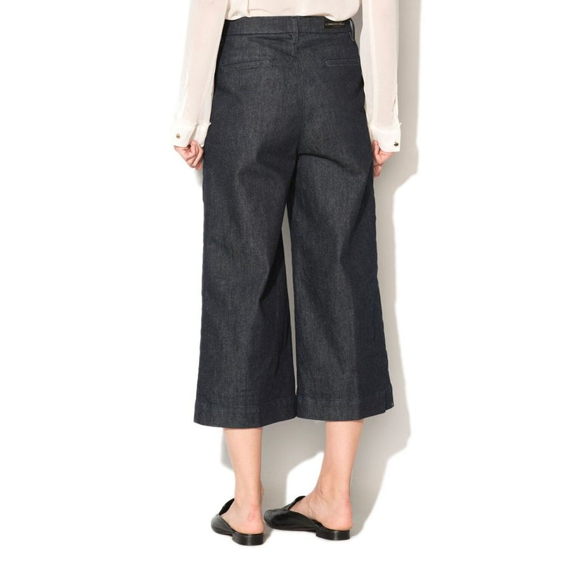 Gas Blue Polyester Cropped Jeans for Women