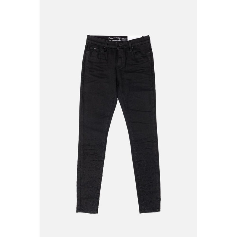 Gas Black Cotton Skinny Jeans for Women
