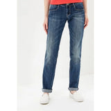 Gas Blue Cotton Straight-Leg Jeans for Women