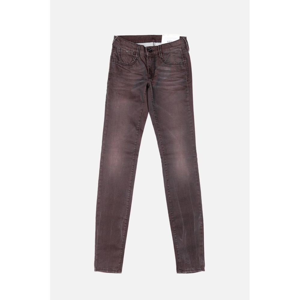 Gas Bordeaux Multicolor Cotton Slim Fit Jeans for Women