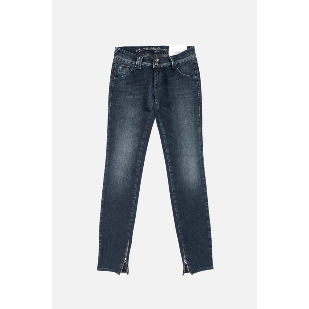 Gas Blue Cotton Jeans Denim for Women