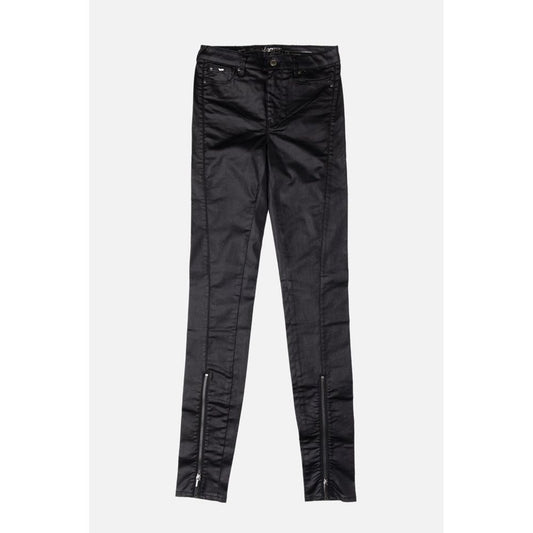 Gas Black Cotton Skinny Jeans for Women