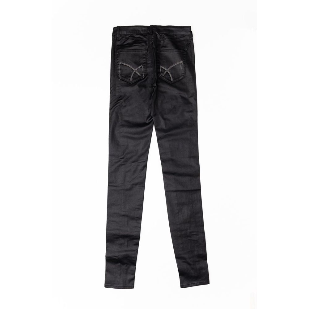 Gas Black Cotton Skinny Jeans for Women