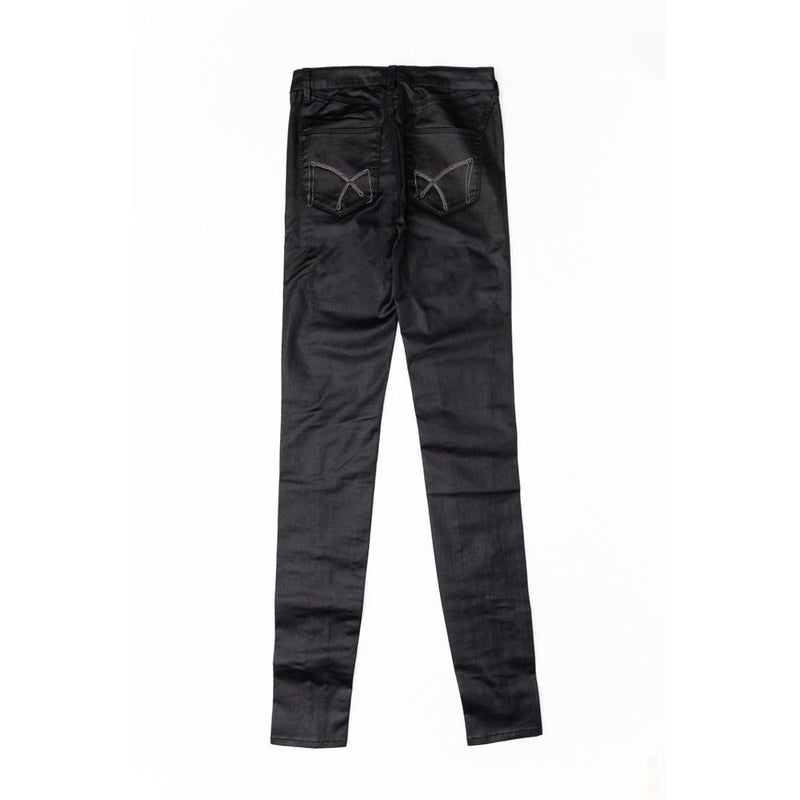 Gas Black Cotton Skinny Jeans for Women