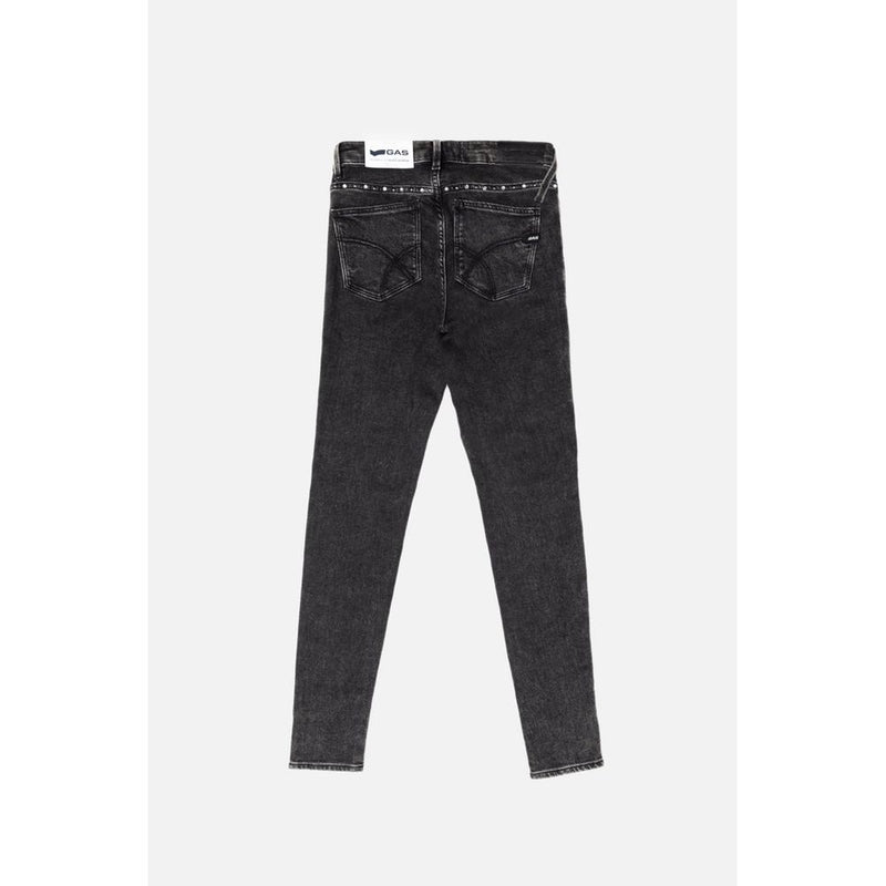 Gas Gray Cotton Skinny Jeans for Women