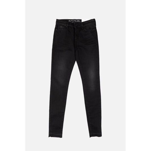 Gas Black Cotton Skinny Jeans for Women