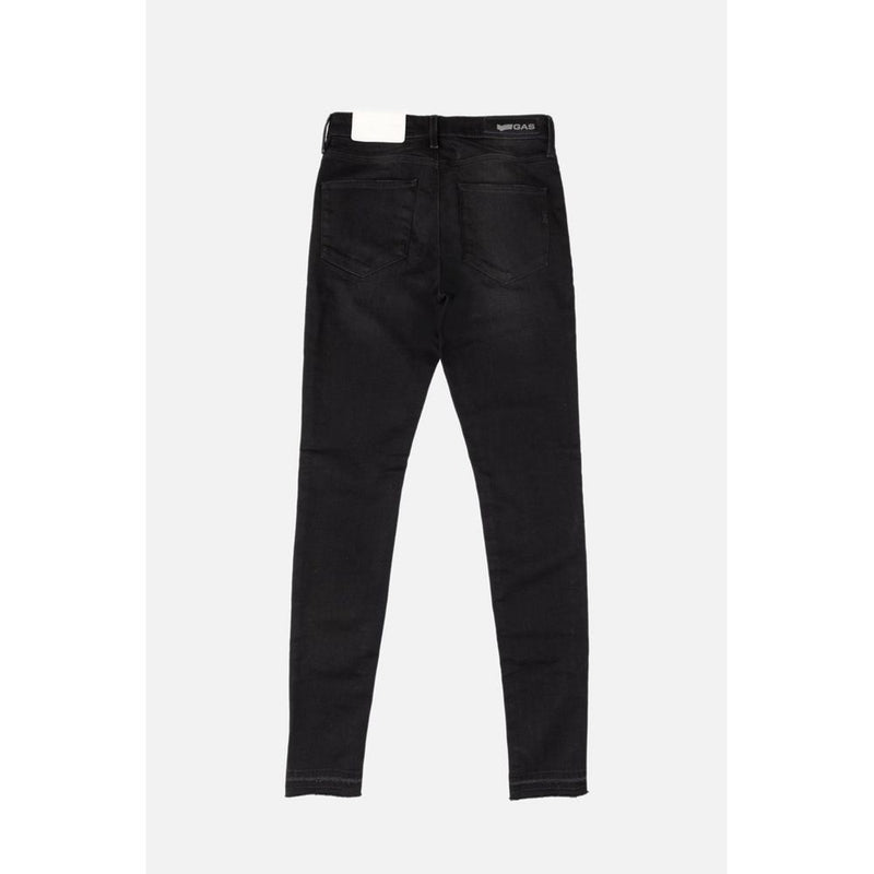 Gas Black Cotton Skinny Jeans for Women