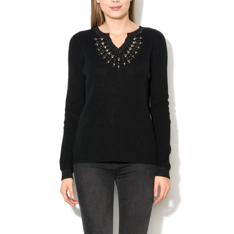 Gas Black Polyacrylic Sweatshirt for Women