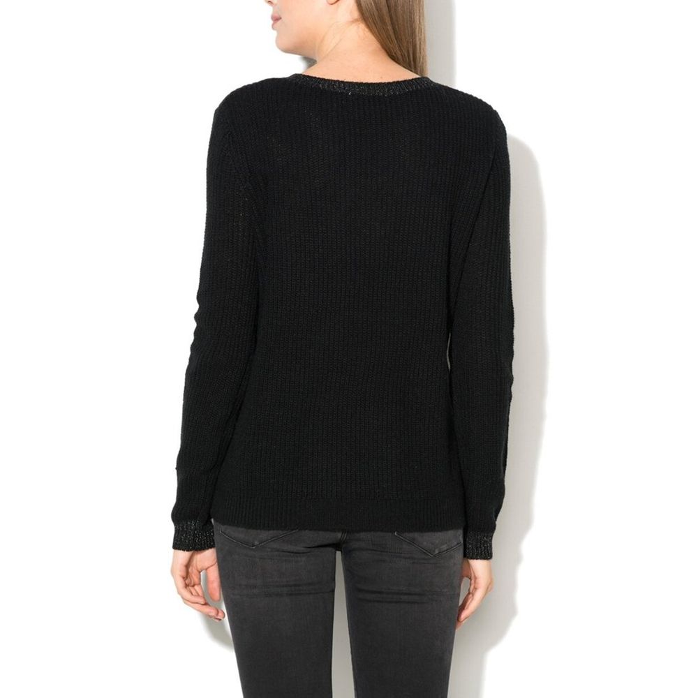 Gas Black Polyacrylic Sweatshirt for Women