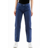 Moschino Blue Cotton Straight-Leg Jeans for Women
