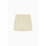 Patrizia Pepe Desert Beige Cotton Mini Skirt for Women