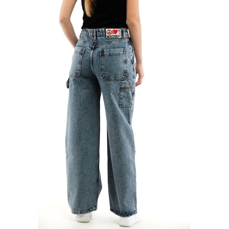 Moschino Multicolor Cotton Relaxed Fit Jeans for Women