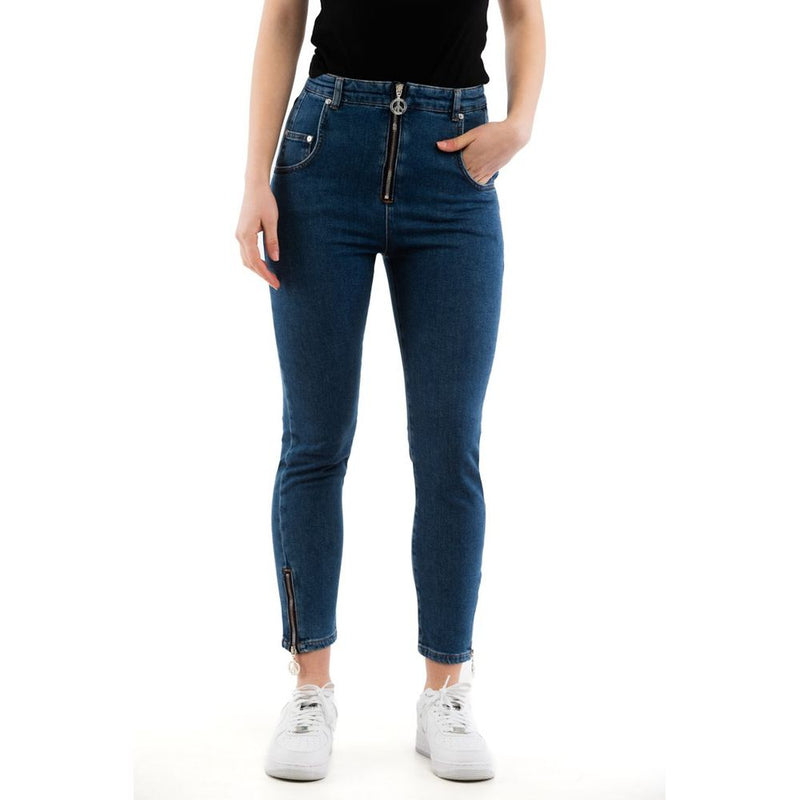 Moschino Multicolor Cotton High-Waisted Jeans
