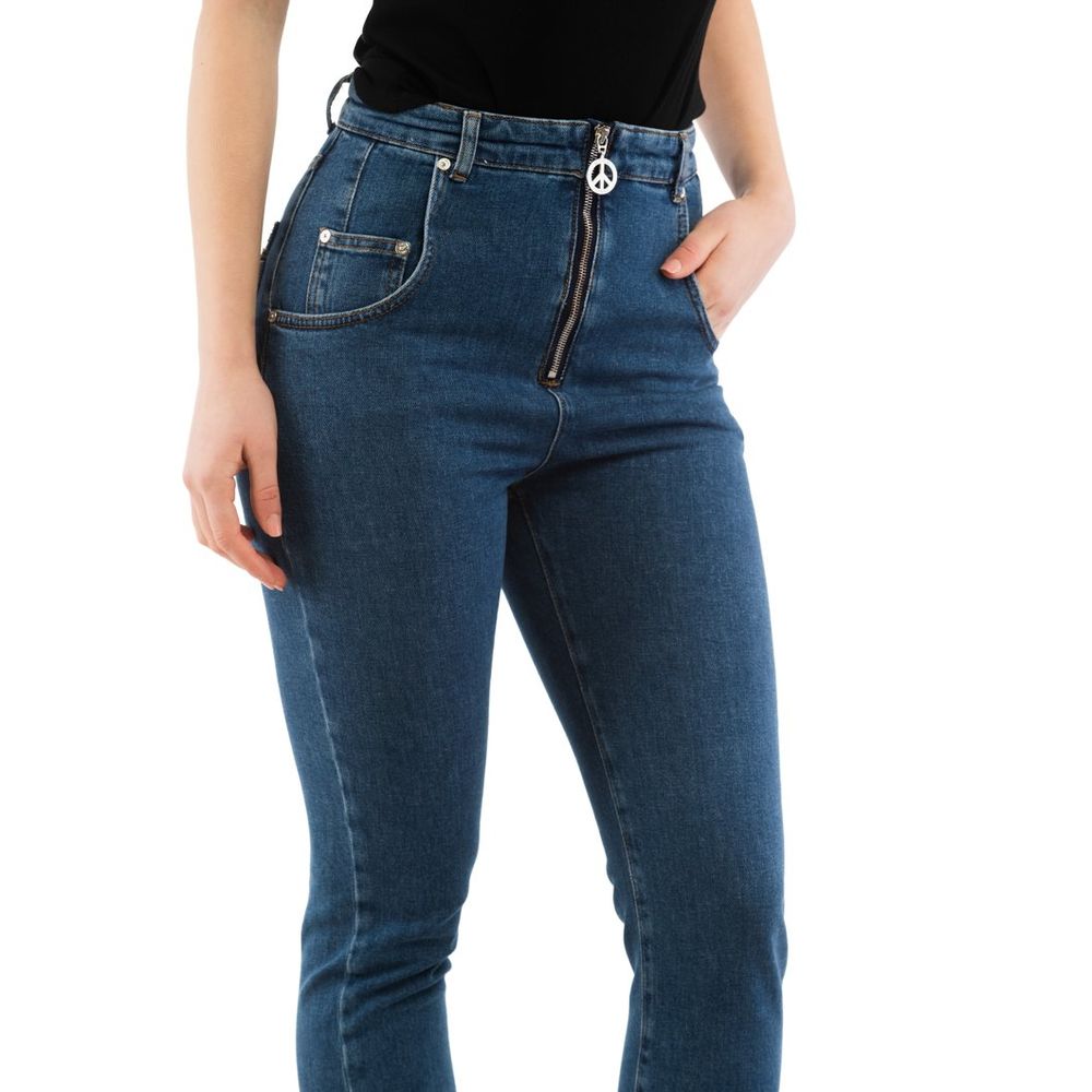 Moschino Multicolor Cotton High-Waisted Jeans for Women