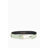 Patrizia Pepe Green Goatskin Regular Belt