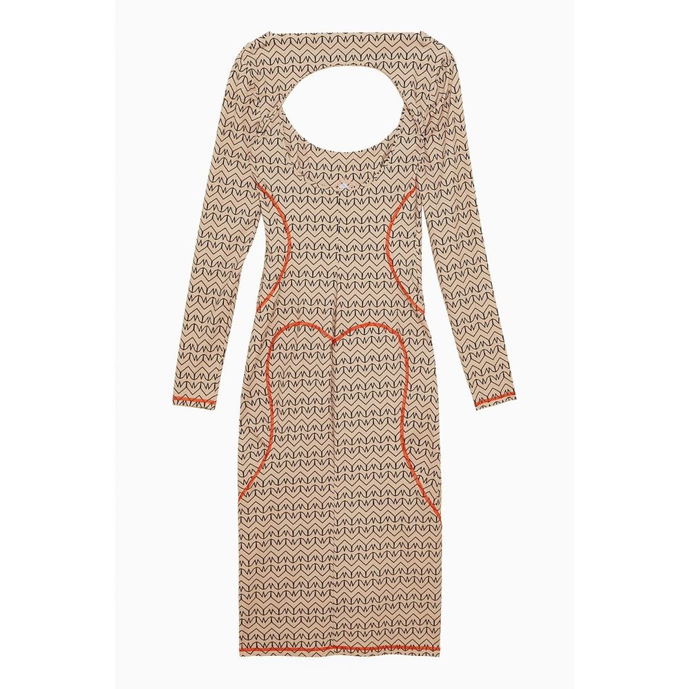 Patrizia Pepe Bicolor Nylon Casual Dress - Craft Beige Monogram