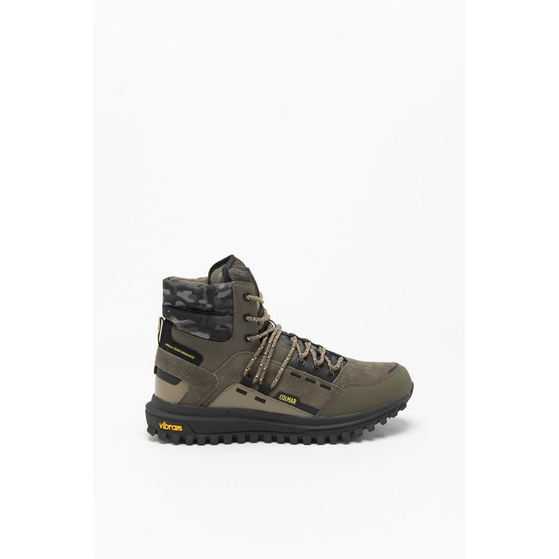 Colmar Green Leather Ankle Boots for Men