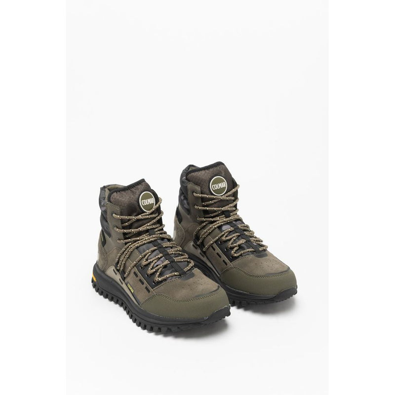 Colmar Green Leather Ankle Boots for Men