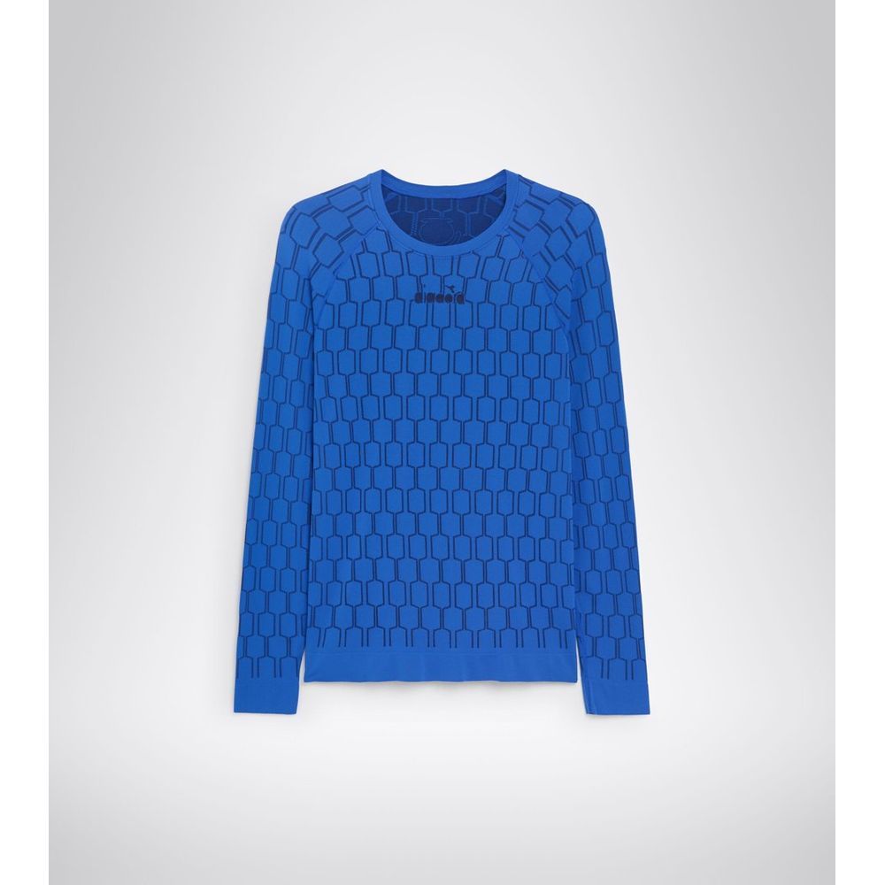 Diadora Blue Polyamide Long Sleeve T-Shirt for Men