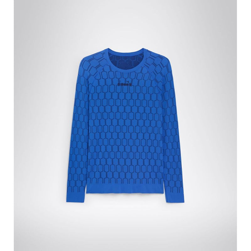 Diadora Blue Polyamide Long Sleeve T-Shirt for Men
