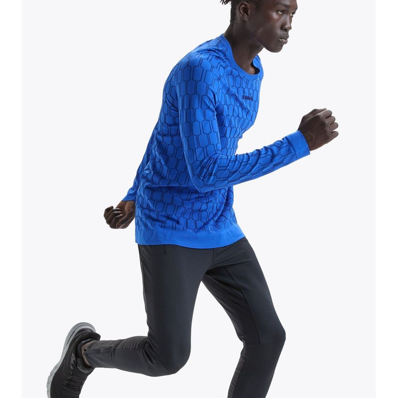 Diadora Blue Polyamide Long Sleeve T-Shirt for Men