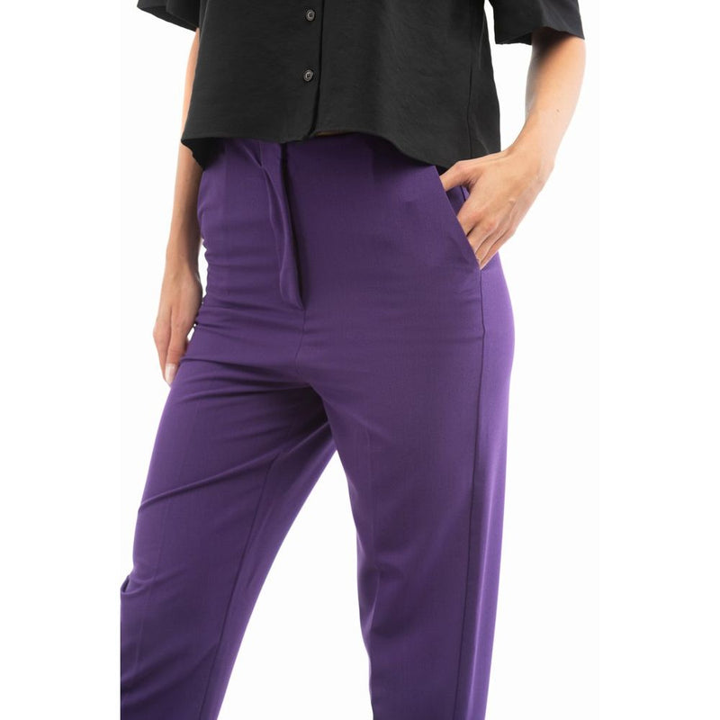 Patrizia Pepe Purple Polyester Casual Pants - Chic & Stylish