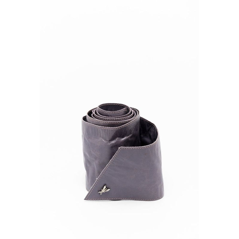 Patrizia Pepe Violet Grey Leather Regular Belt