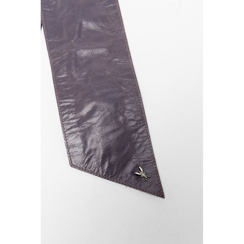 Patrizia Pepe Violet Grey Leather Regular Belt