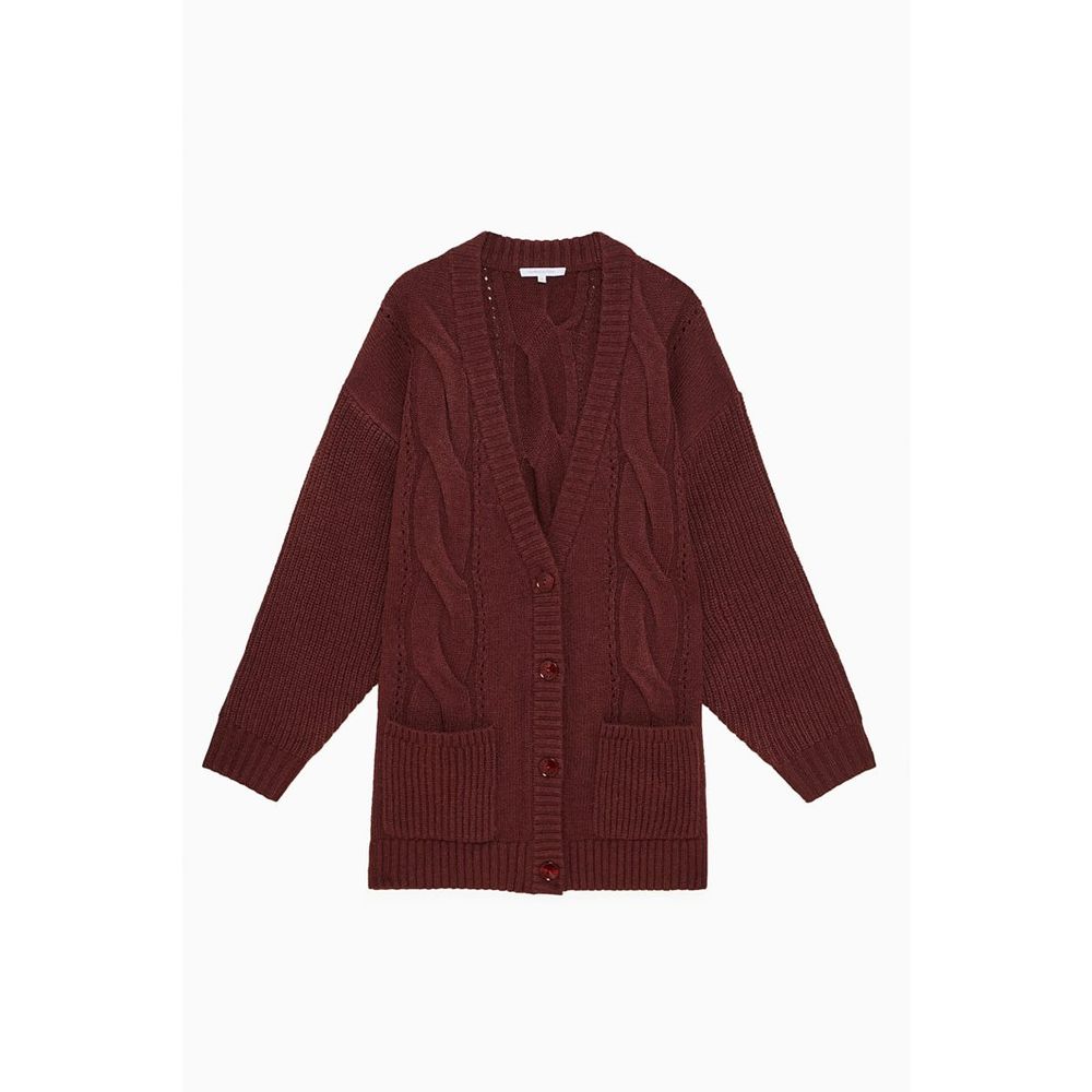 Cardigan en plumes de marabout violet Patrizia Pepe
