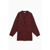 Cardigan en plumes de marabout violet Patrizia Pepe