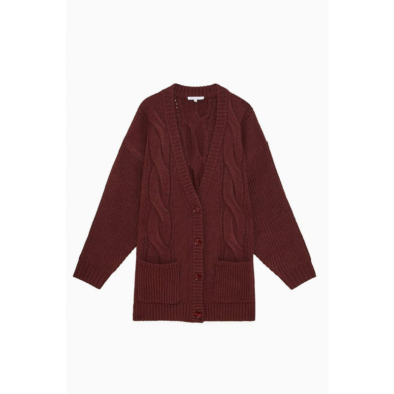 Patrizia Pepe Purple Marabou Cardigan