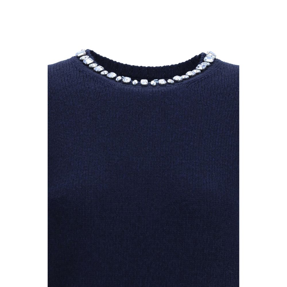Prada Blue Fleece Wool Sweatshirt for Women
