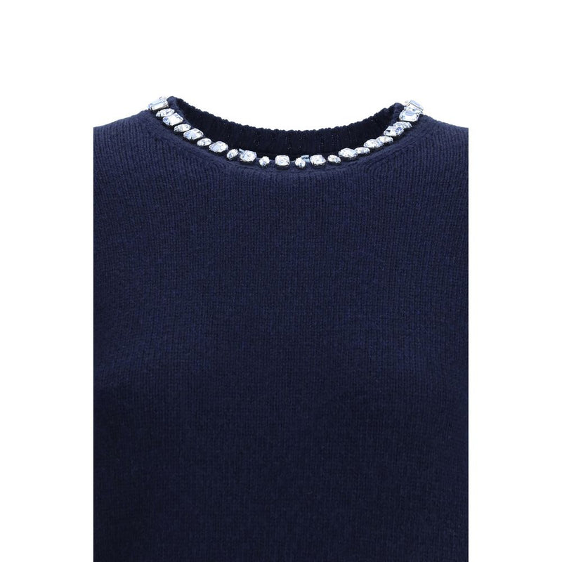 Prada Blue Fleece Wool Sweatshirt for Women