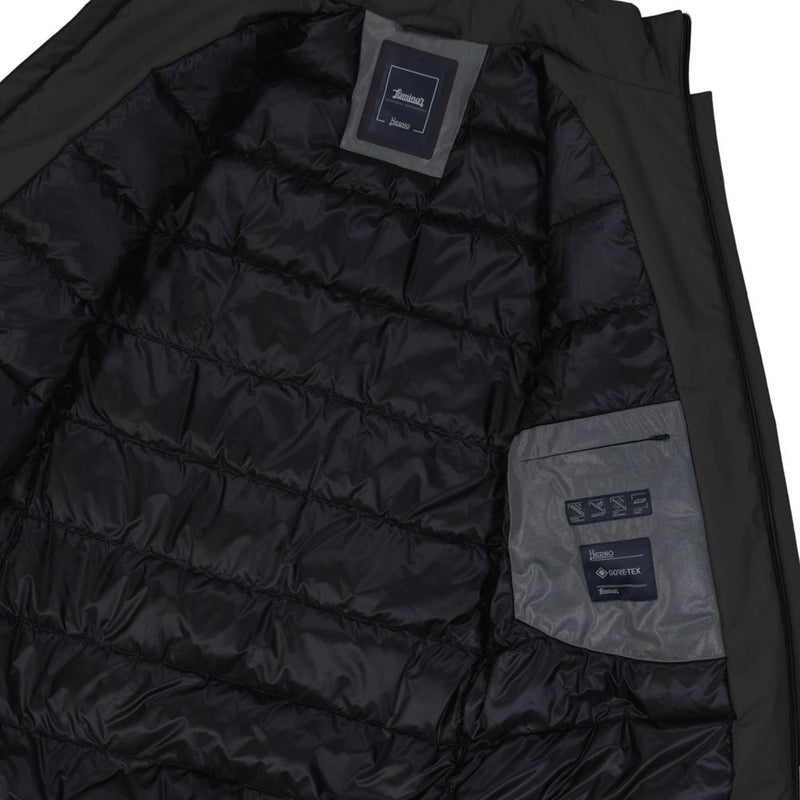 Herno Gray Polyester Coat for Men