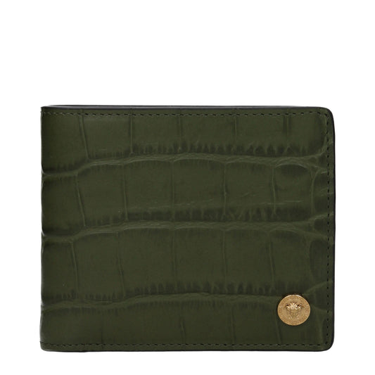 Versace Groene Leren Portemonnee