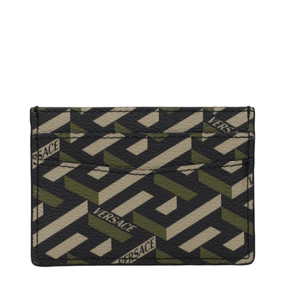 Porte-cartes Versace en tissu noir