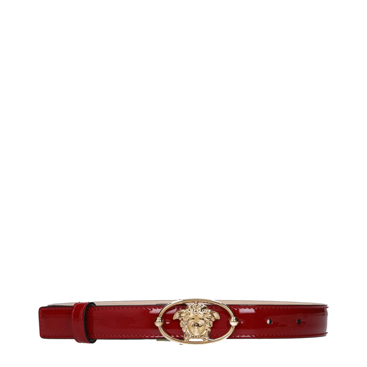 Versace Red Leather Regular Belt - Stylish & Elegant