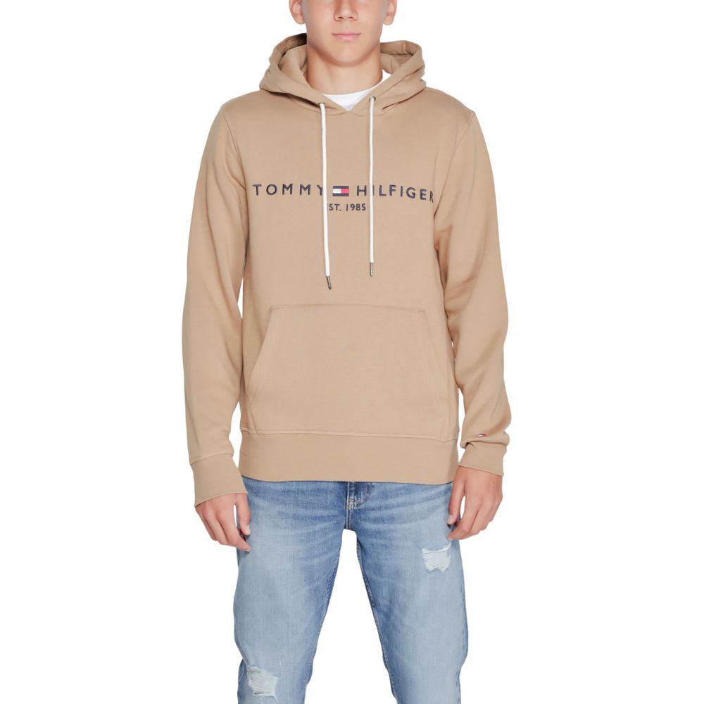 Sweat à capuche Tommy Hilfiger en coton beige
