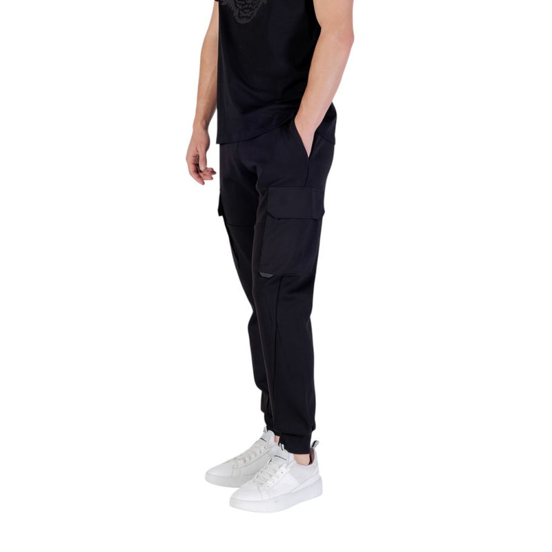 Antony Morato Black Cotton Joggers (Workout Pants) - Regular Fit