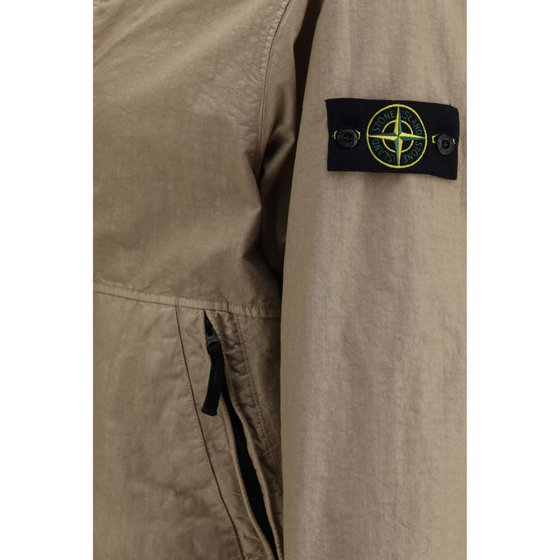 Stone Island Bruine Polyamide Shell Jas